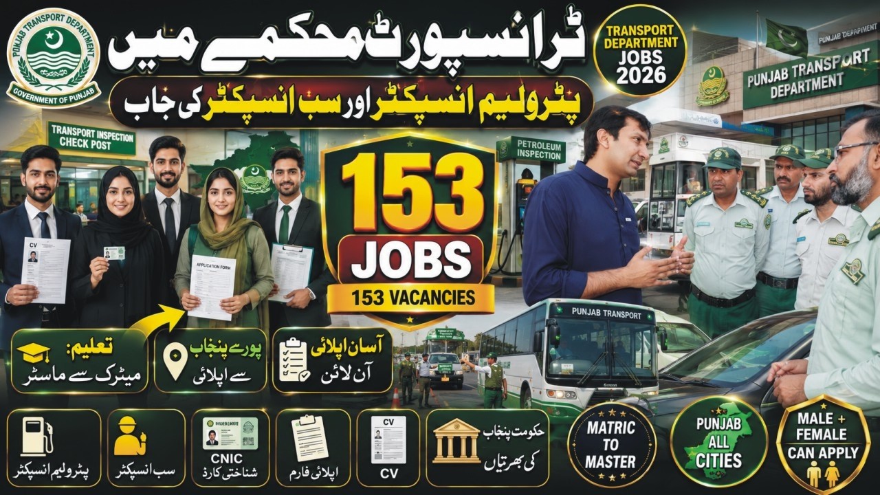 Punjab Transport Department Jobs 2026 | PPSC Sub Inspector Mobile Patrol Inspector Jobs How To Apply
