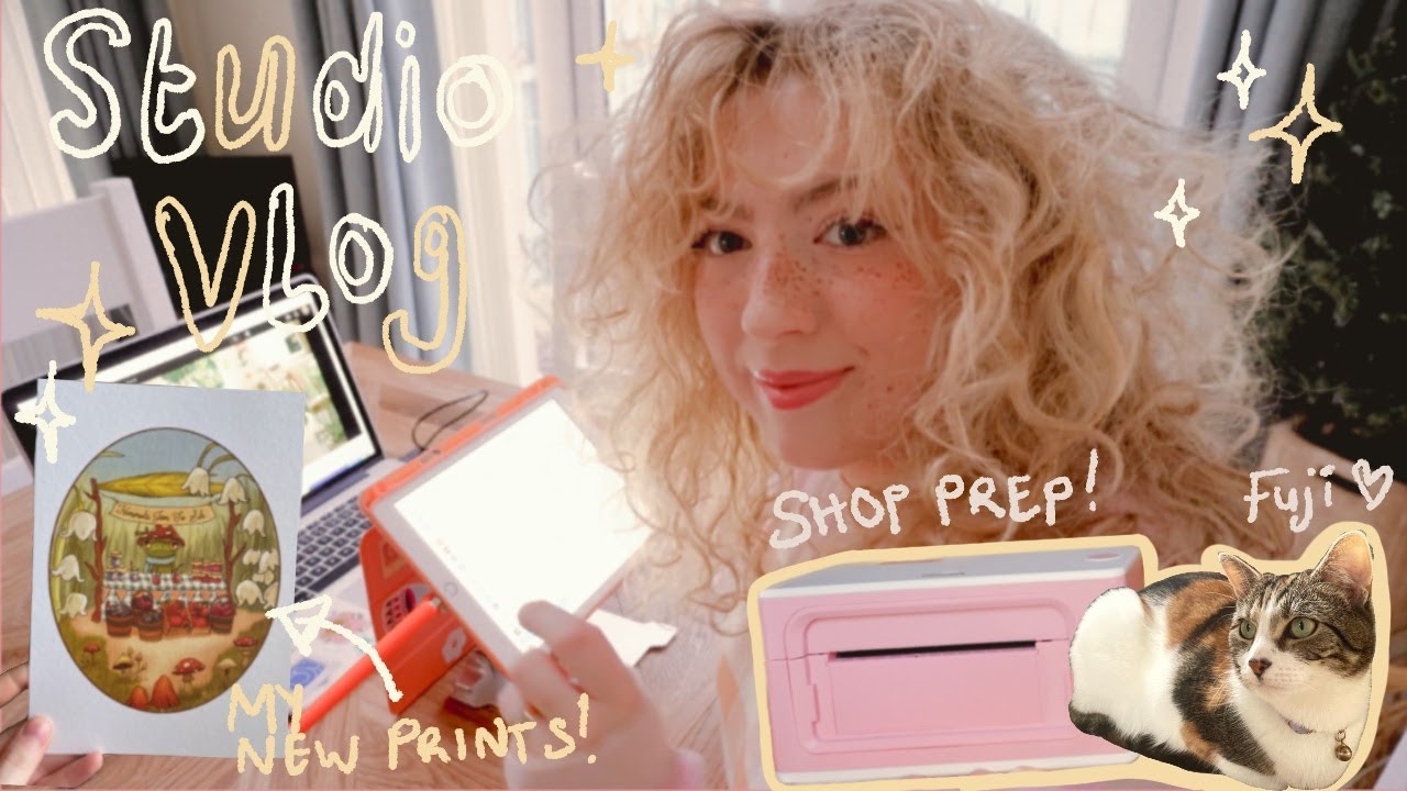 Art Studio Vlog 003 ✸ My froggy art prints arrive, cooking some cozy stew, I got a Munbyn printer!