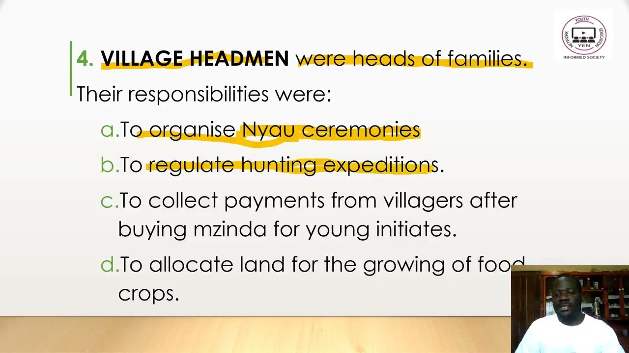 Political Organization of the Maravi Kingdom: History F2 Topic 2 Part 2 - YEN MALAWI
