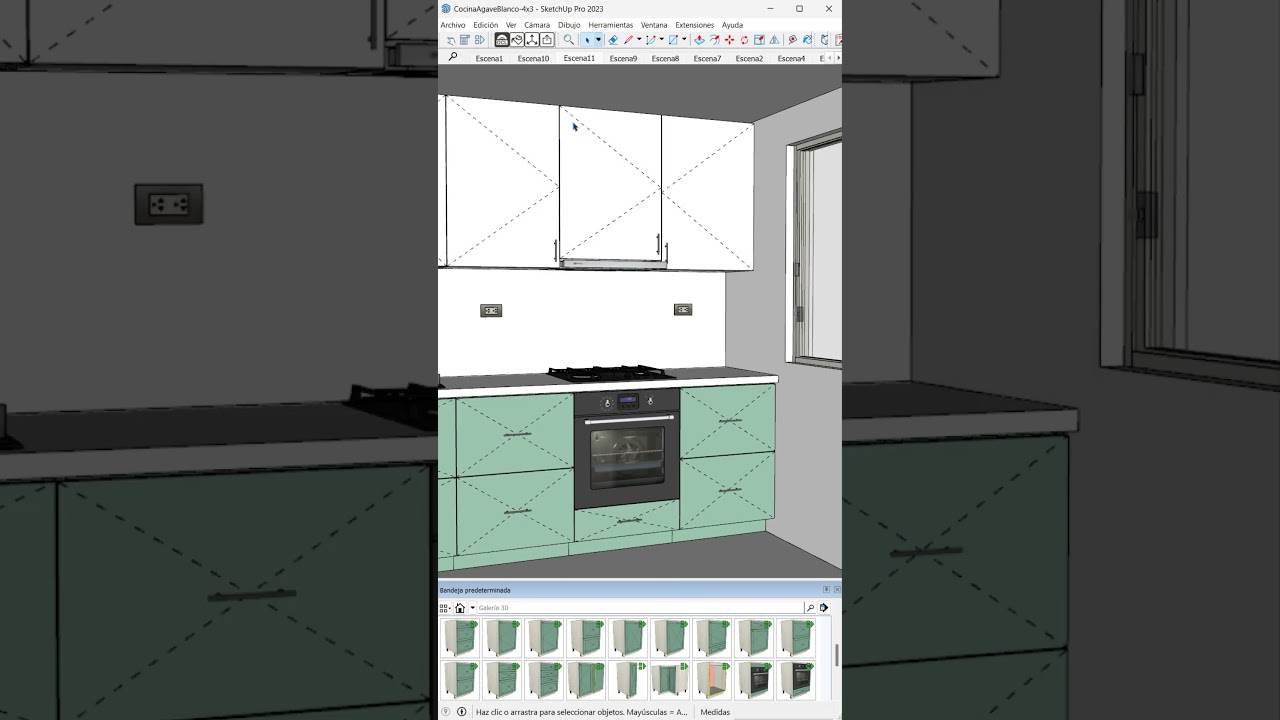 El mejor programa para dise&ntilde;ar cocinas || SKETCHUP + COMPONENTES DIN&Aacute;MICOS
