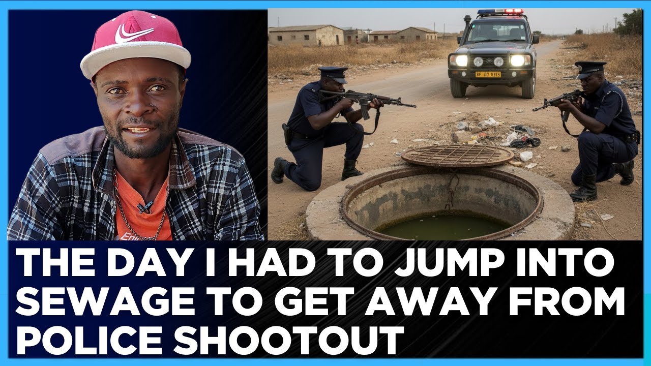 The day i had to jump into sewage to get away from police shoot out