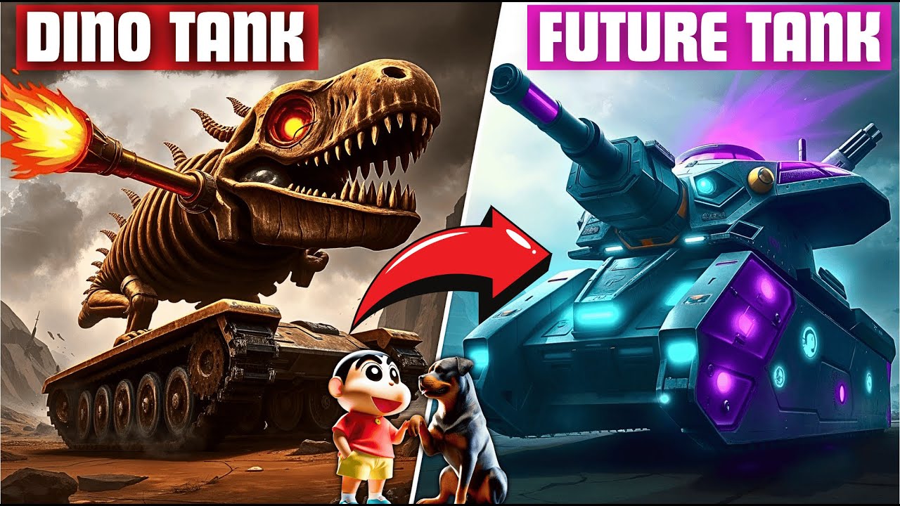 SHINCHAN модернизирует танк из костей динозавра в мощный футуристический танк | Tank Arena Steel ...
