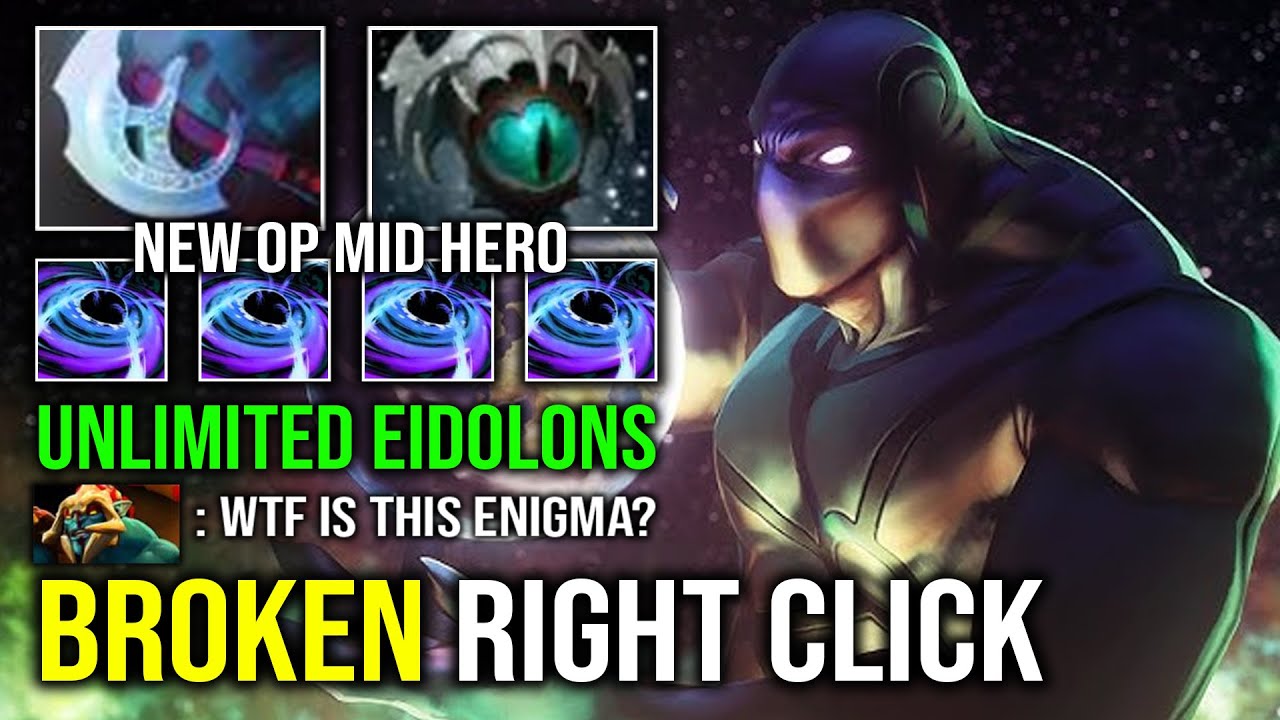 WTF Broken Right Click Skadi + Manta Style Solo Mid Enigma Unlimited Eidolons Army Dota 2