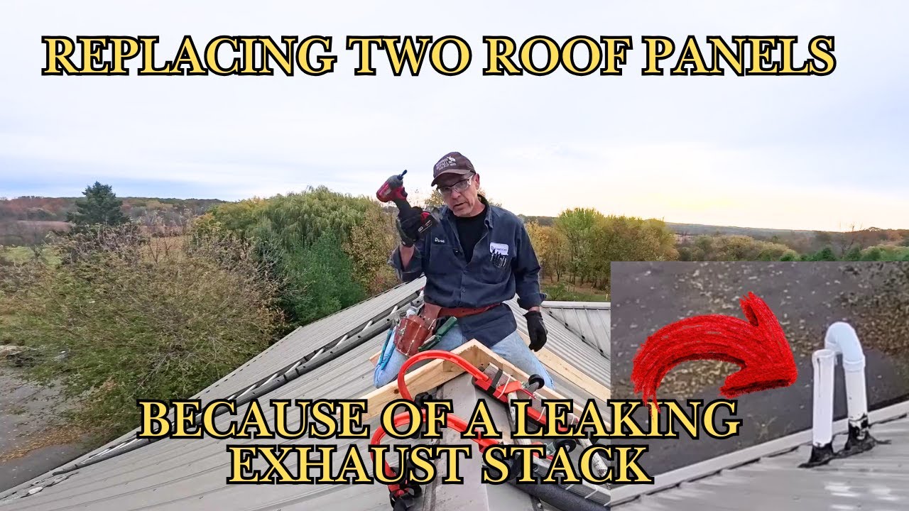 When roof penetration's leak, this is how to replace steel roof panels  #new #diy #shed #rooftop