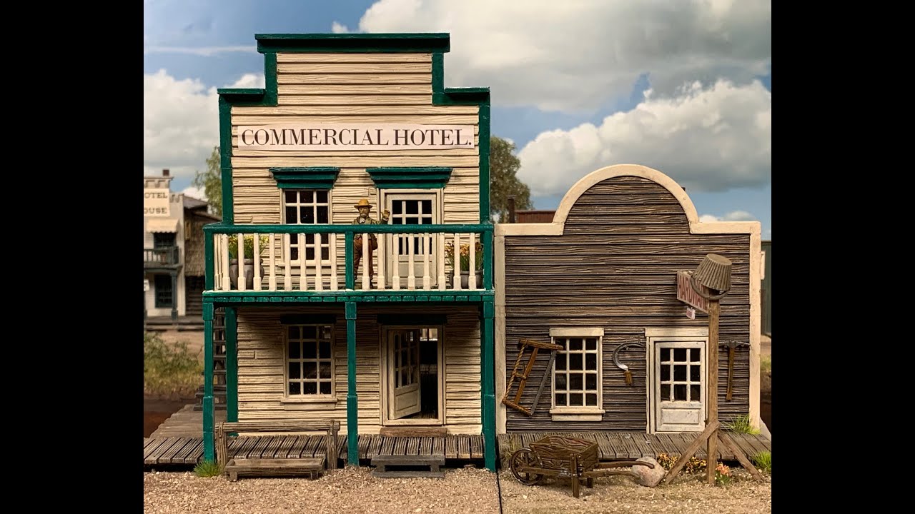 Building the Commercial Hotel of the Old West in 28mm Scale