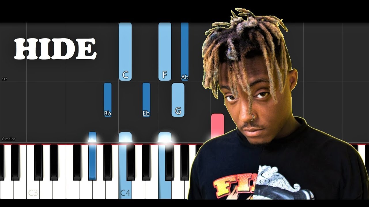 Juice Wrld, Seezyn - Hide (Piano Tutorial)