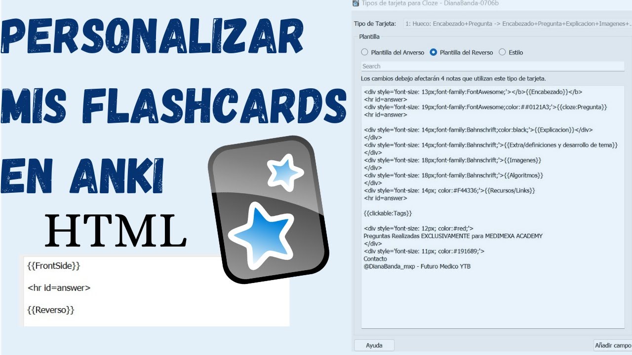 PERSONALIZAR TARJETAS - HTML en ANKI