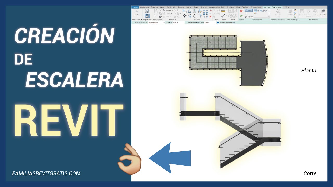 Cómo hacer una escalera con descanso en Revit desde cero | STAIR IN REVIT