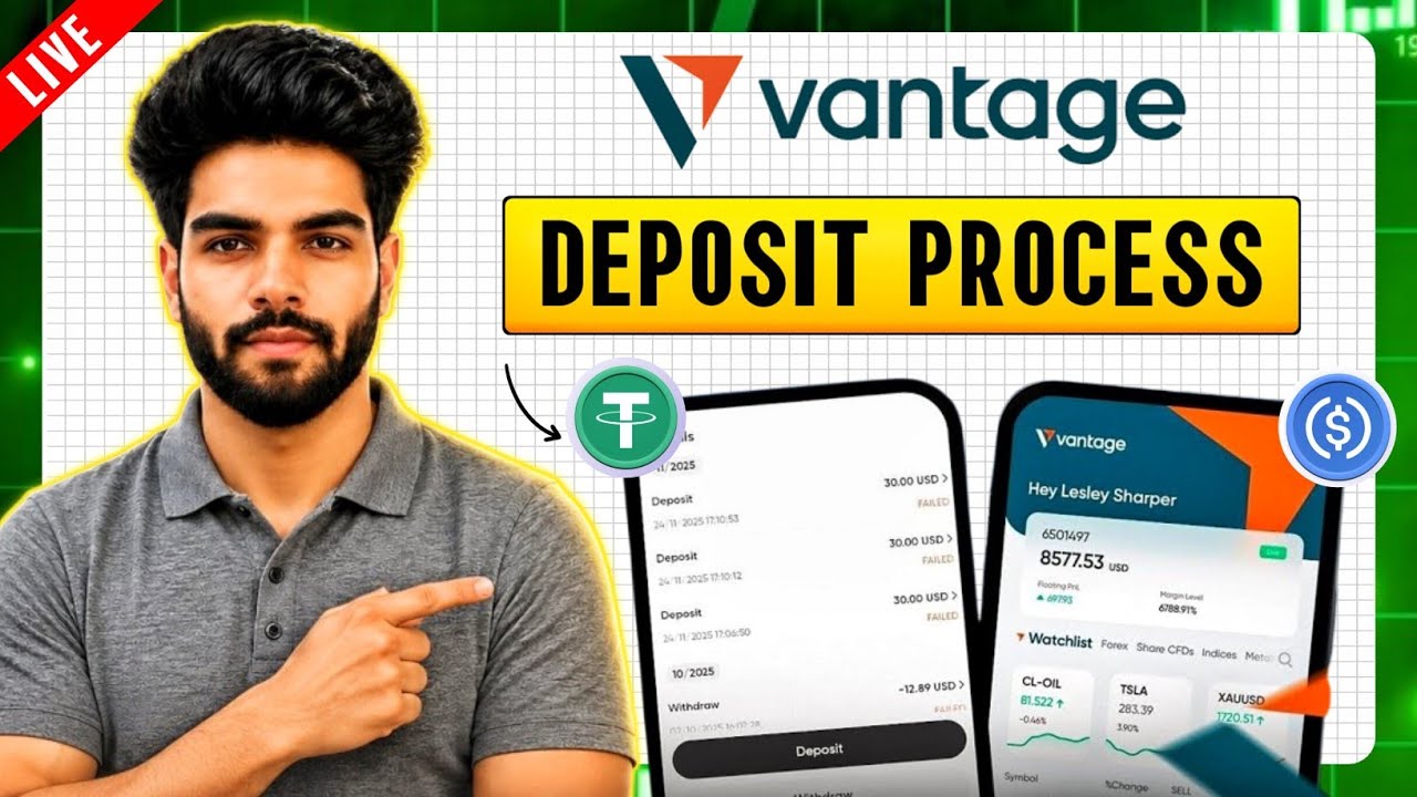 Deposit in Vantage App 2026 || Vantage me deposite कैसे करे || vantage broker deposit