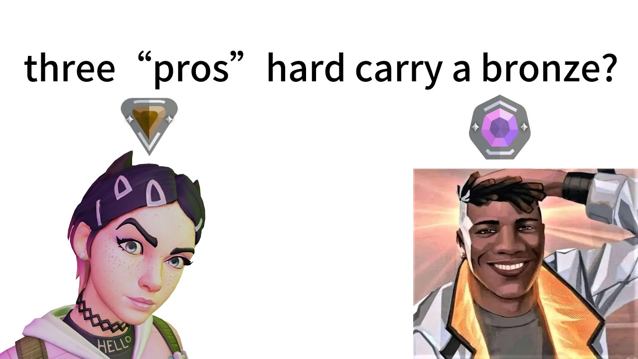 when three “pros” hard carry a bronze in unrated
