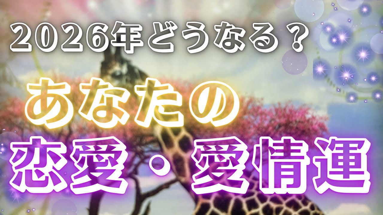 【今年はもっと幸せになる🍀】2026年の恋愛・愛情どうなっていくの？✨🕊💕恋愛・復縁・サイレント・曖昧・複雑恋愛【タロット・オラクル・ルノルマン】