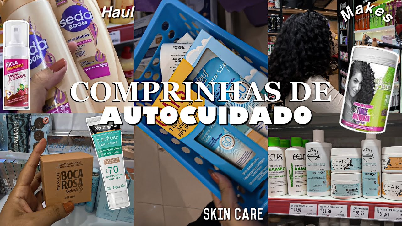 Comprando produtos de autocuidado 🧖🏽‍♀️ | produtos para o cabelo, skin care, make  *self care…
