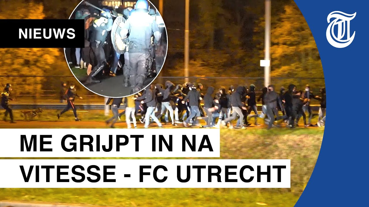 Onrust in Arnhem: confrontatie tussen ME en hooligans