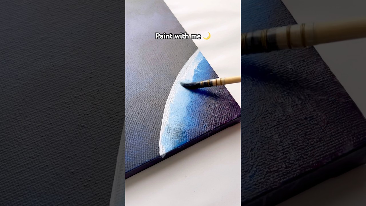 Easy dreamy galaxy painting with Arabic calligraphy for beginners #art #shorts #arabiccalligraphy
