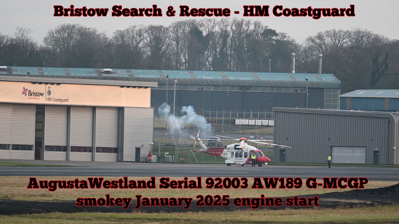 Augusta Westland AW189 - Smokey Engine Start!