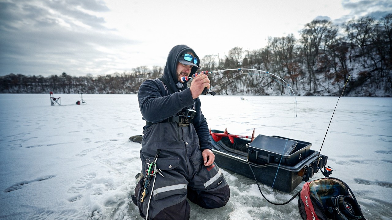 Ice Fishing for GIANT Catfish in River Basins