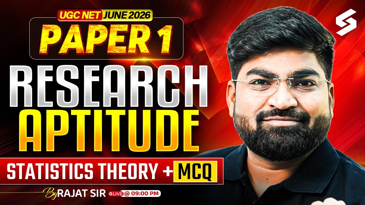 UGC NET JUNE 2026 PAPER 1 Classes | Research Aptitude | Statistics Theory + MCQ | By Rajat Sir