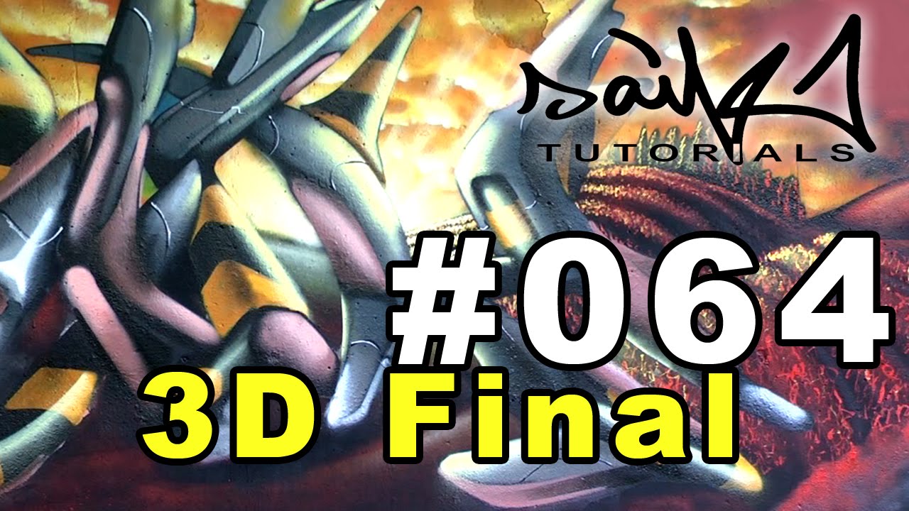 Saikone: Graffiti Tutorial #064 3D Final 