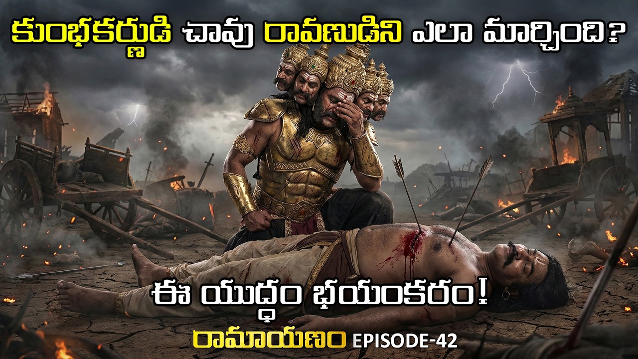 కుంభకర్ణుడి చావు రావణుడిని ఎలా మార్చింది? | కుంభకర్ణుడి అంతం | RAVANA SHOCKED| Ramayanam Episode 42