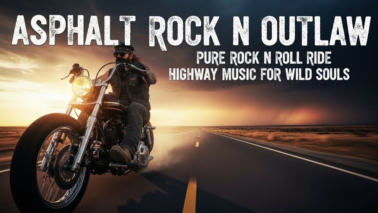 Best Music Asphalt Rock N Outlaw 🎸 Pure Rock n Roll Ride 🇺🇸🎸 Highway Music for Wild Souls