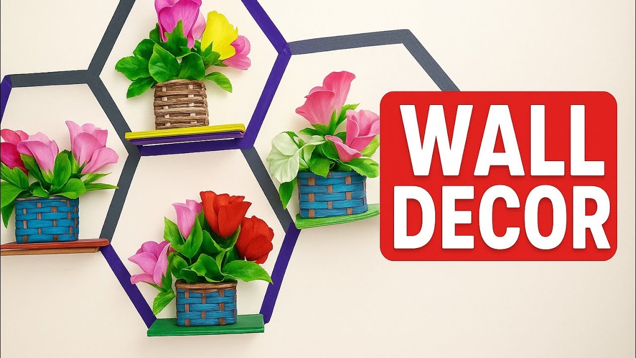 DIY wall decor / pop sticks craft ideas easy home decor 