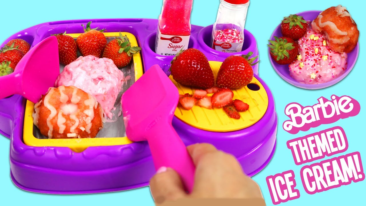 How to Make Barbie Themed Ice Cream At Home!
