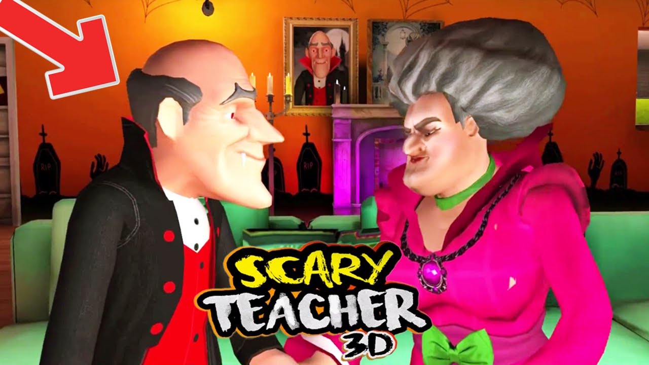 SCARY TEACHER VAMPİR DRACULA AŞIK OLDU (HALLOWEEN UPTADE) - YENİ BÖLÜM #scaryteacher #scaryteacher3d