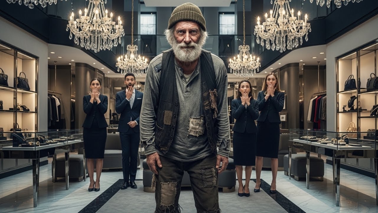 O mendigo que entrou na loja de luxo e deu uma lição que os vendedores nunca vão esquecer.