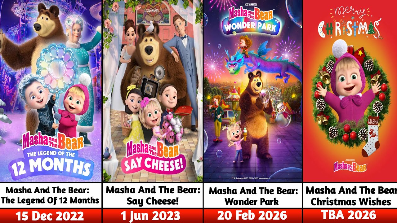 All Masha And The Bear Animated Movies, TV Series & Short Episodes (2022-Upcoming) Latest Updated