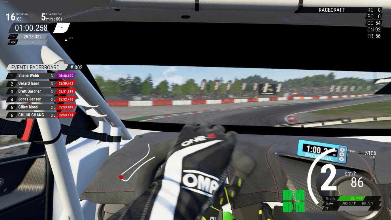ACC 0.1 short hotstint event - low car control rating problem 1