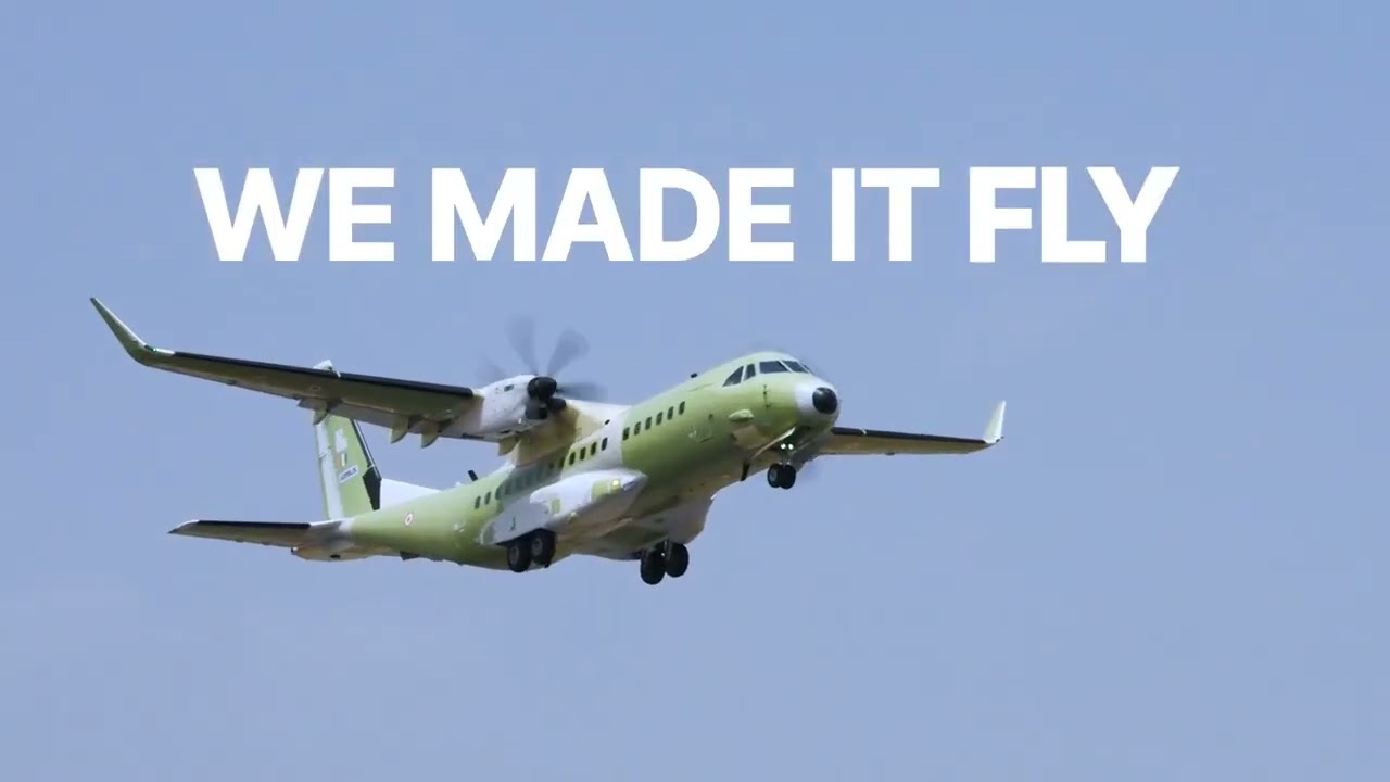 1st 'Made in India' Airbus C295 military transport aircraft has conducted its maiden test flight
