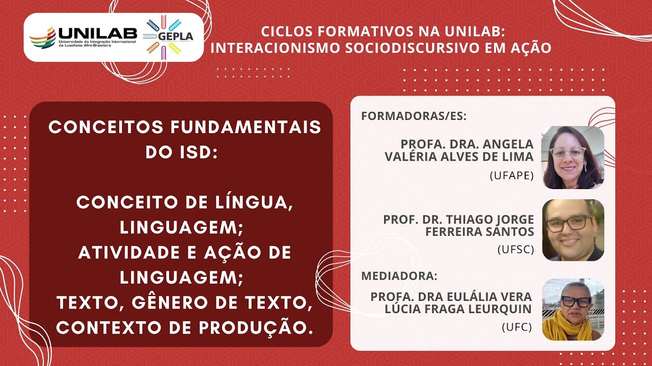 VII Encontro: Conceitos fundamentais do ISD: Conceito de língua, linguagem; atividade e ação de ...