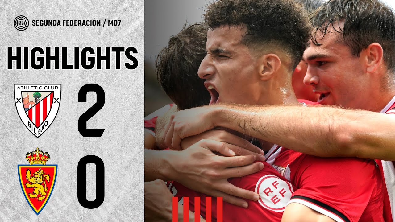 ⚽ Resumen I Bilbao Athletic 2-0 Real Zaragoza Deportivo Aragón I Laburpena I Segunda Federación J7