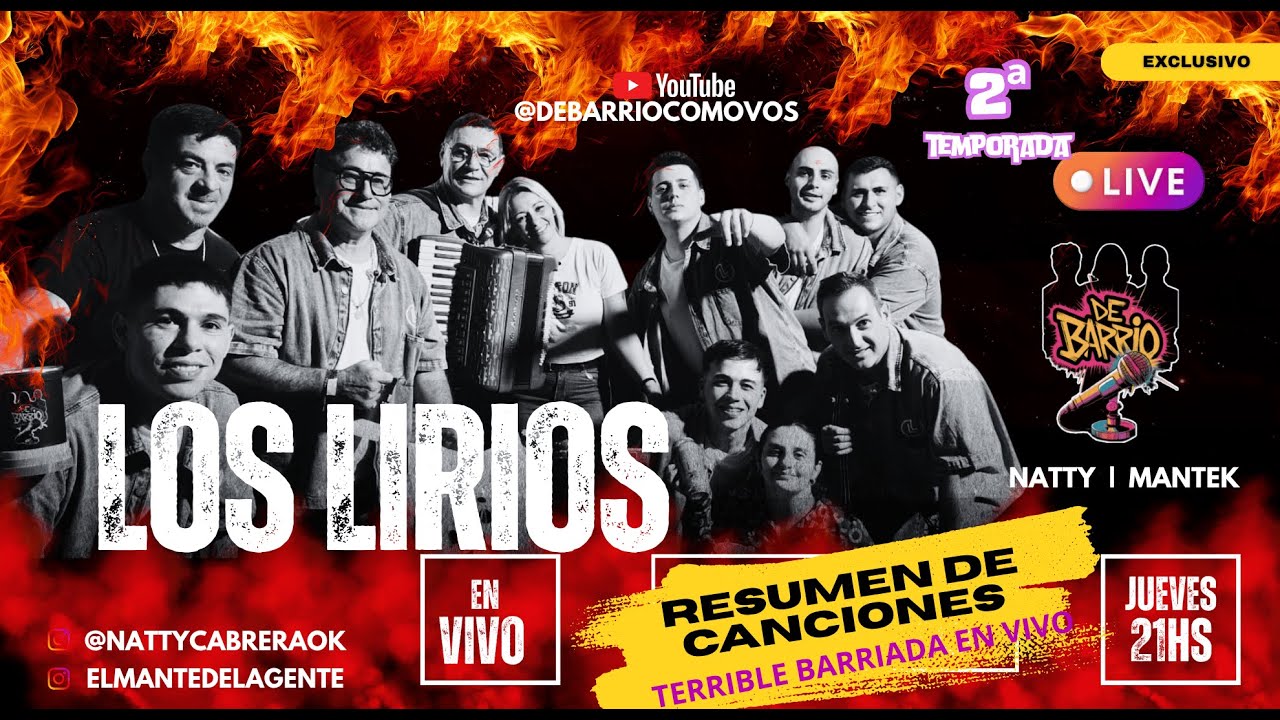 LOS LIRIOS / BARRIADA SANTAFESINA en VIVO en DE BARRIO COMO VOS !