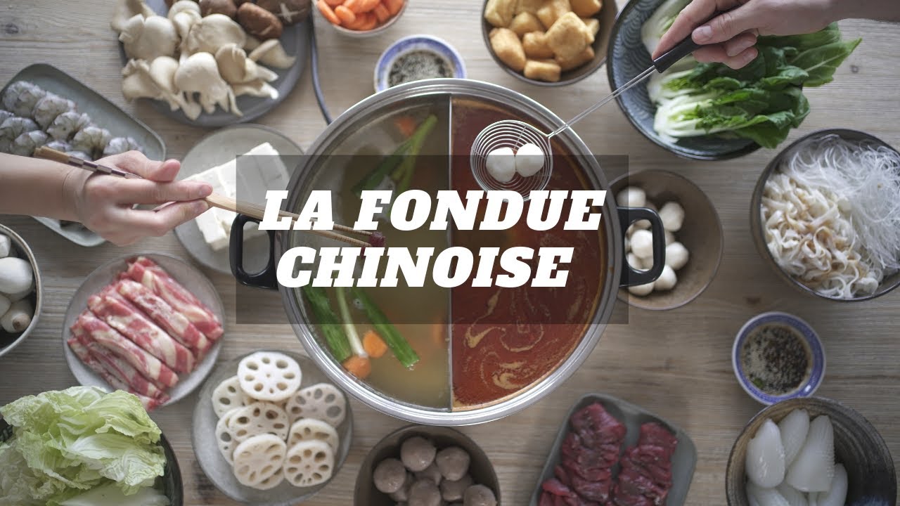 FONDUE CHINOISE DE A à Z – RECETTE FACILE (bouillon, pâte saté, sauce, préparation des ingrédients)