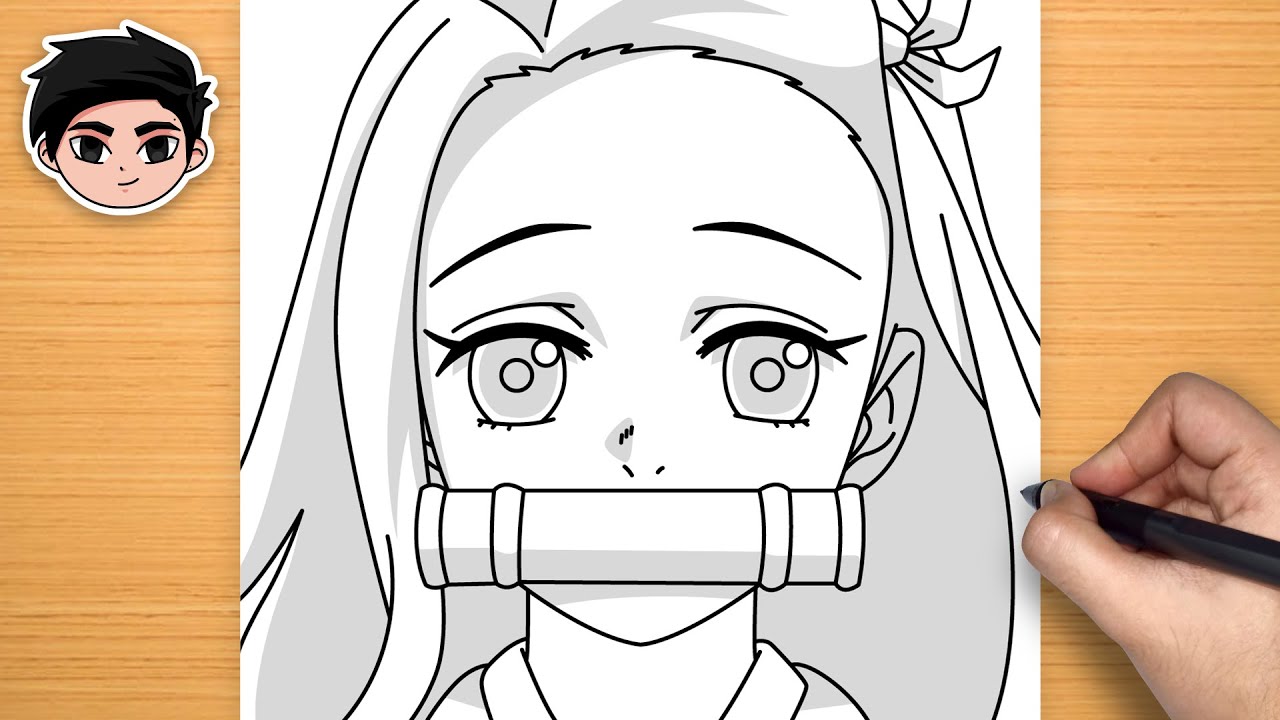 Easy Anime Drawing | How to Draw Nezuko Kamado from Demon Slayer Step-by-Step