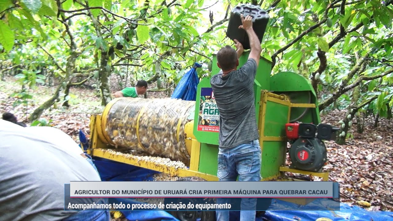 URUARÁ: AGRICULTOR DO MUNICÍPIO DE URUARÁ CRIA PRIMEIRA MÁQUINA PARA QUEBRAR CACAU