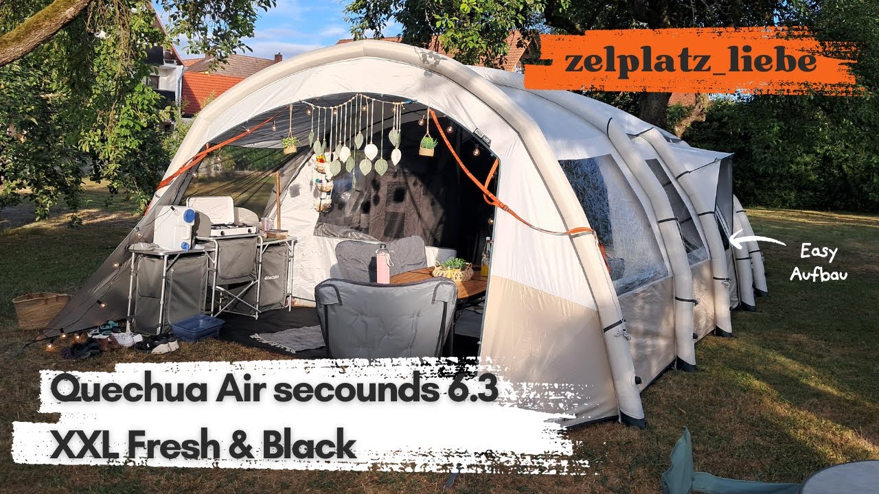Quechua Air Seconds 6.3 XXL Fresh & Black | Familienzelt | Aufbau
