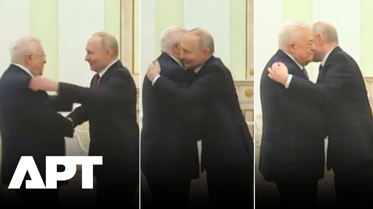Rare Kremlin Moment: Putin Welcomes Palestine’s Abbas With Arab-Style Hug | APT