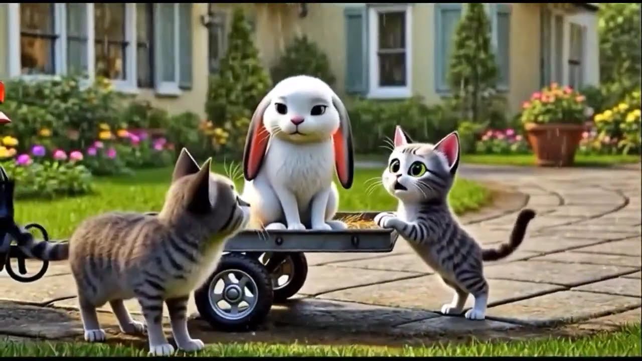 Mama Cat Trims Fur on the Farm and Makes Tiger Hat For Kittens At Home🐾🎩🐯