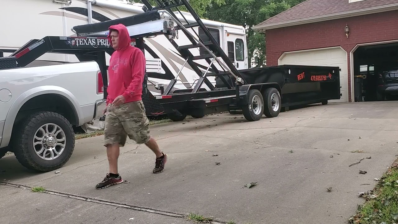 como funciona  mi Texas pride Roll off  trailer de contenedores
