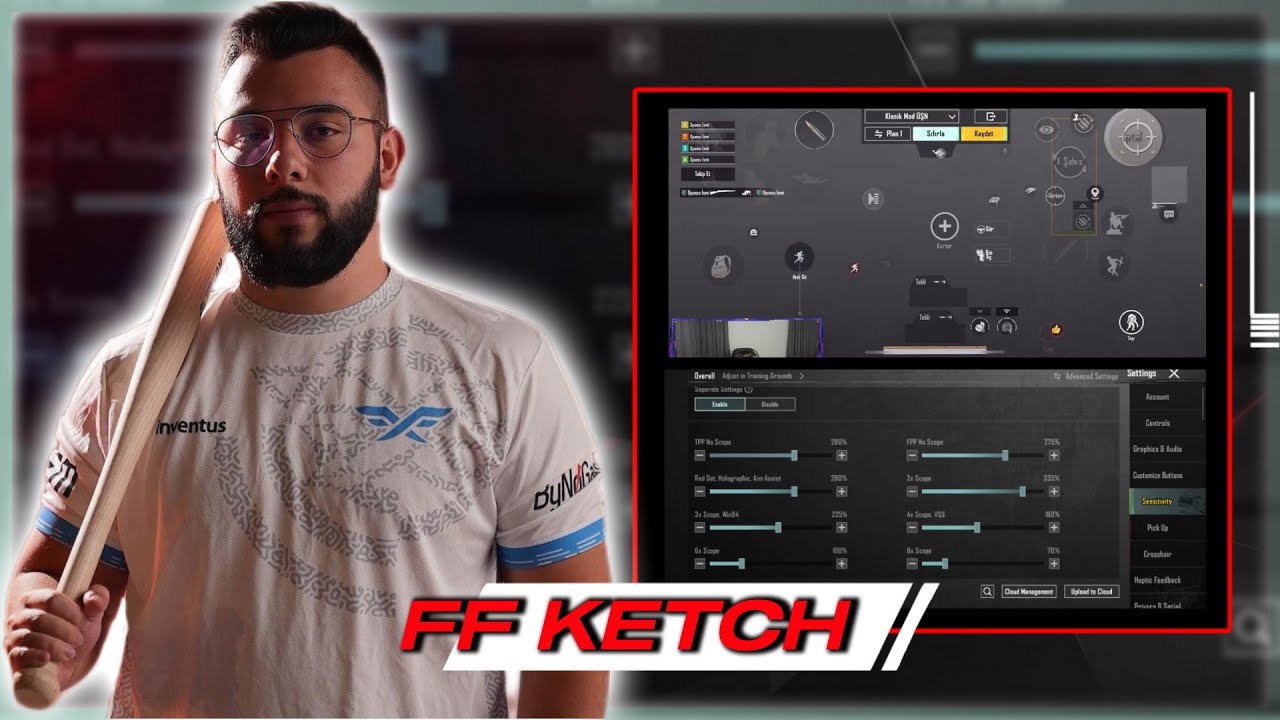 Best Settings Sensitivity PUBG MOBILE 2.4ㅣNew Sensitivity And Control FF KETCHㅣ4 Finger + Gyro