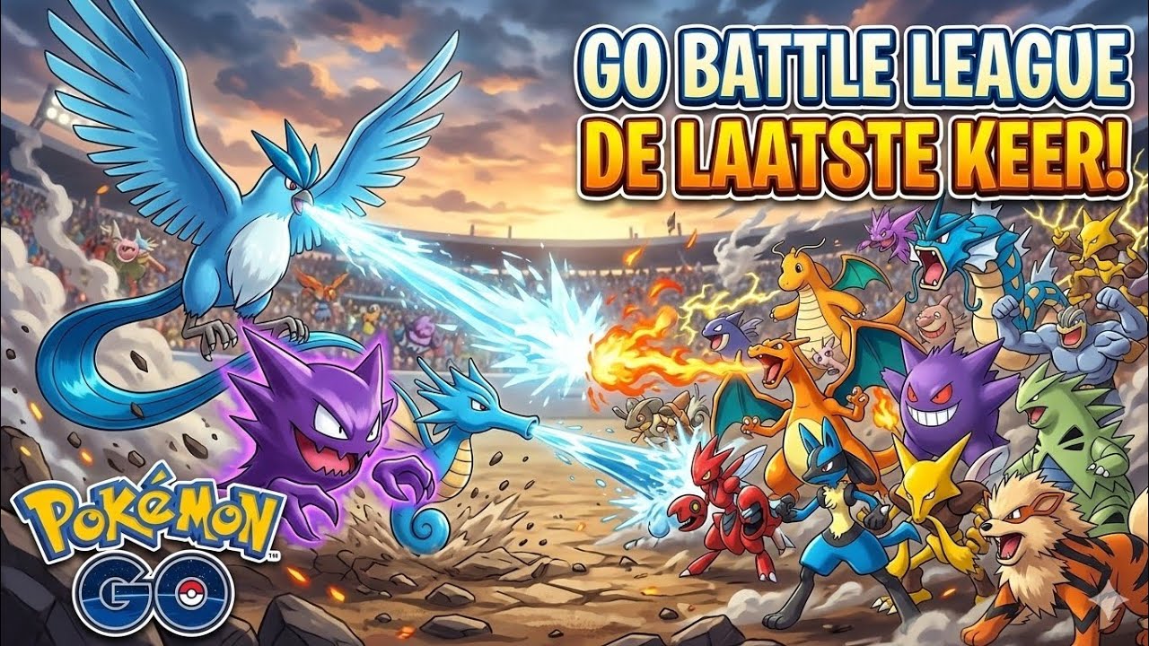 Ik vecht voor de laatste keer in de go battle leuge in pokemon go...