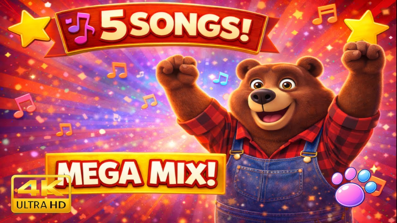 Kids Songs Mega Mix! 🎶 5 Fun Songs (Muffin Mystery, Talent, Santa, Space) | Paawddle