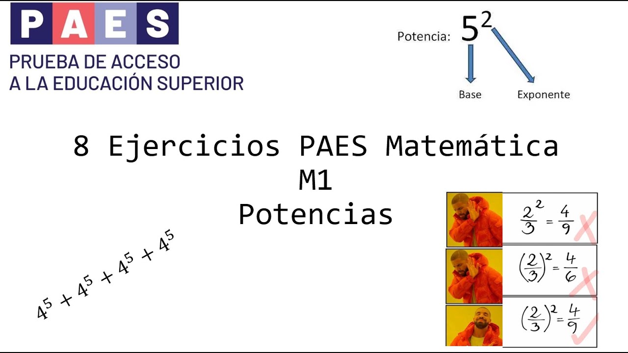 8 ejercicios de potencias que podrán salir en la PAES Admisión 2025