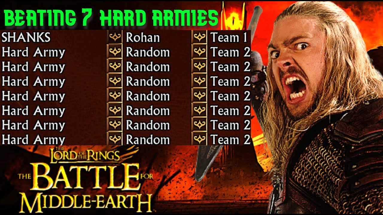 1 VS 7 Hard Army | No Castle Needed! | BFME1 Patch 1.06 Gameplay