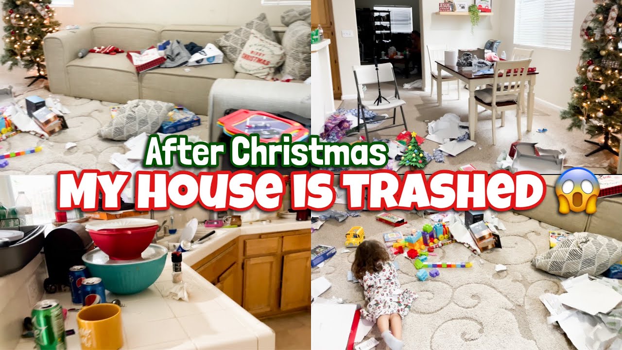 AFTER CHRISTMAS CLEAN WITH ME | MESSY HOUSE TRANSFORMATION | COMPLETE DISASTER | ACTUAL MESS