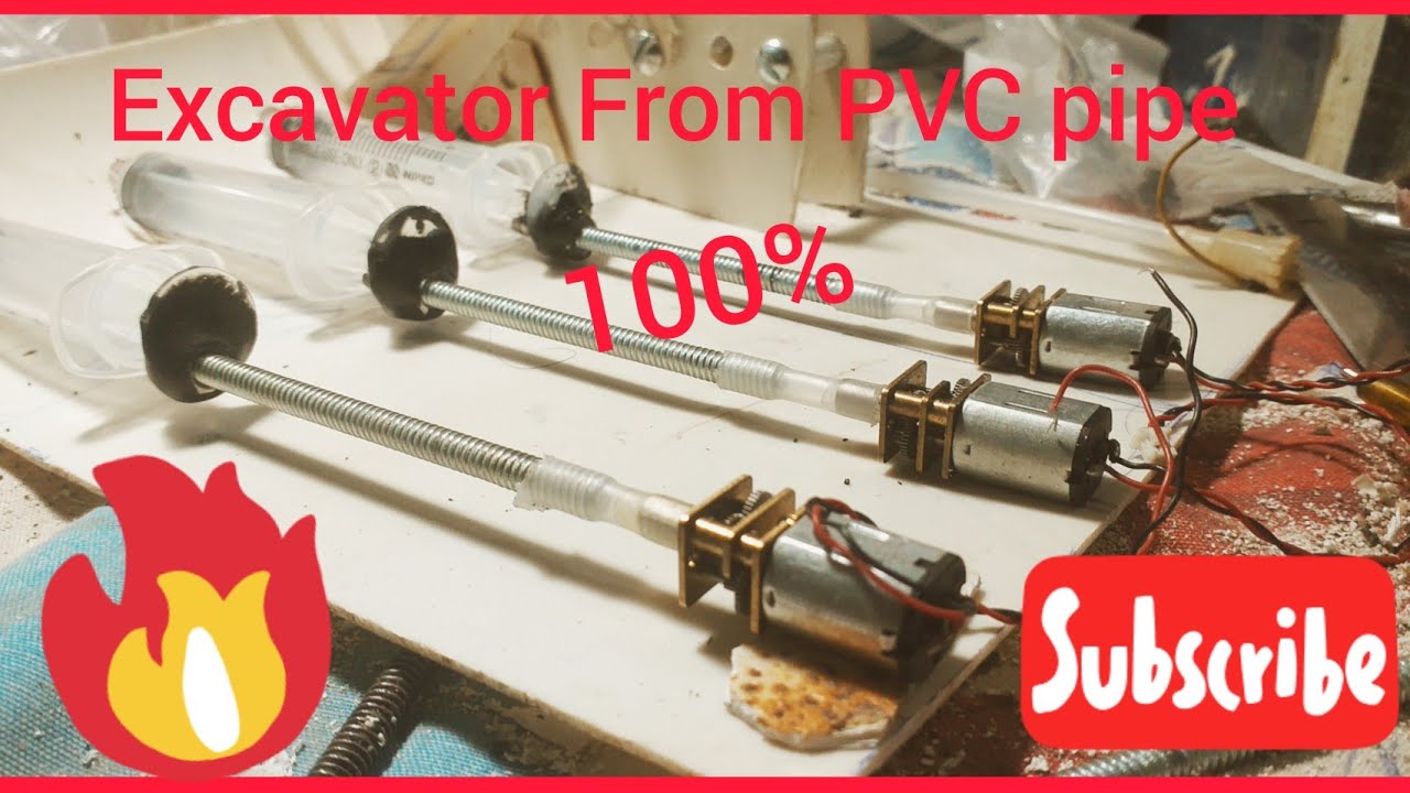PVC Excavator part 5. hydralic pump making and fitting| Total PVC Projects