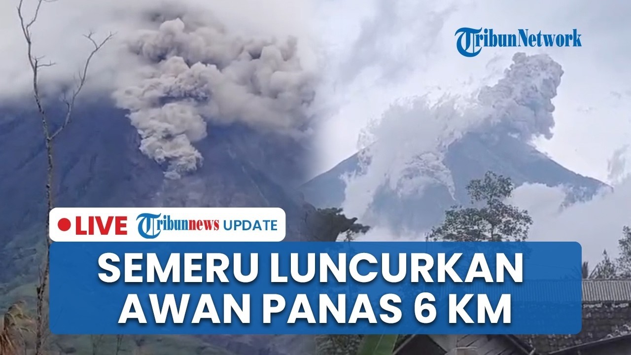 🔴Awan Panas Gunung Semeru Kembali Meluncur Sejauh 6 Km, Letusan Abu Tebal Setinggi 2.000 Meter