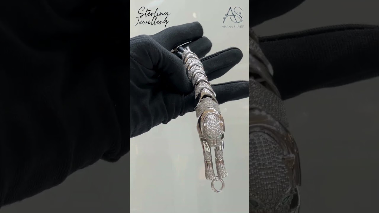 Unleash your wild side Ahana Silver Sterling Jaguar Bracelet power, class & boldness in every detail
